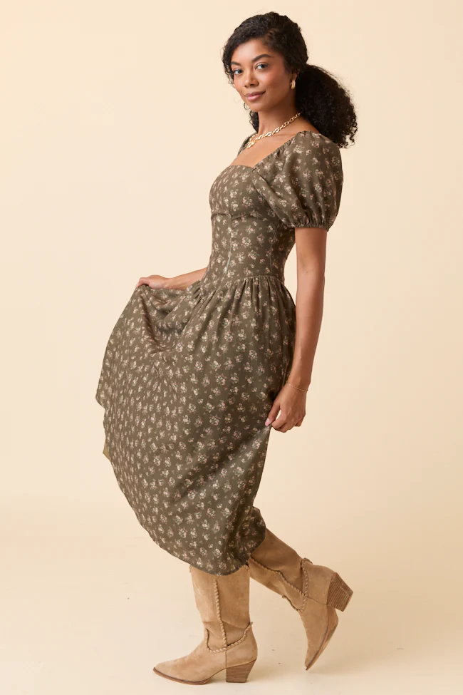 Aimee Brown Floral Drop Waist Maxi Dress FINAL SALE - Image 3