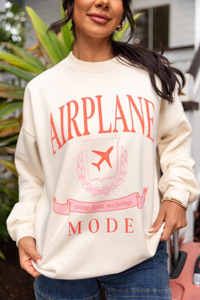 Airplane Mode Sweet Cream Graphic Sweatshirt - Image 2