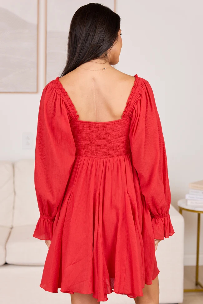 Alexia Red Mini Dress FINAL SALE - Image 5