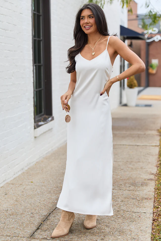 Allie Ivory Slip Dress FINAL SALE - Image 3