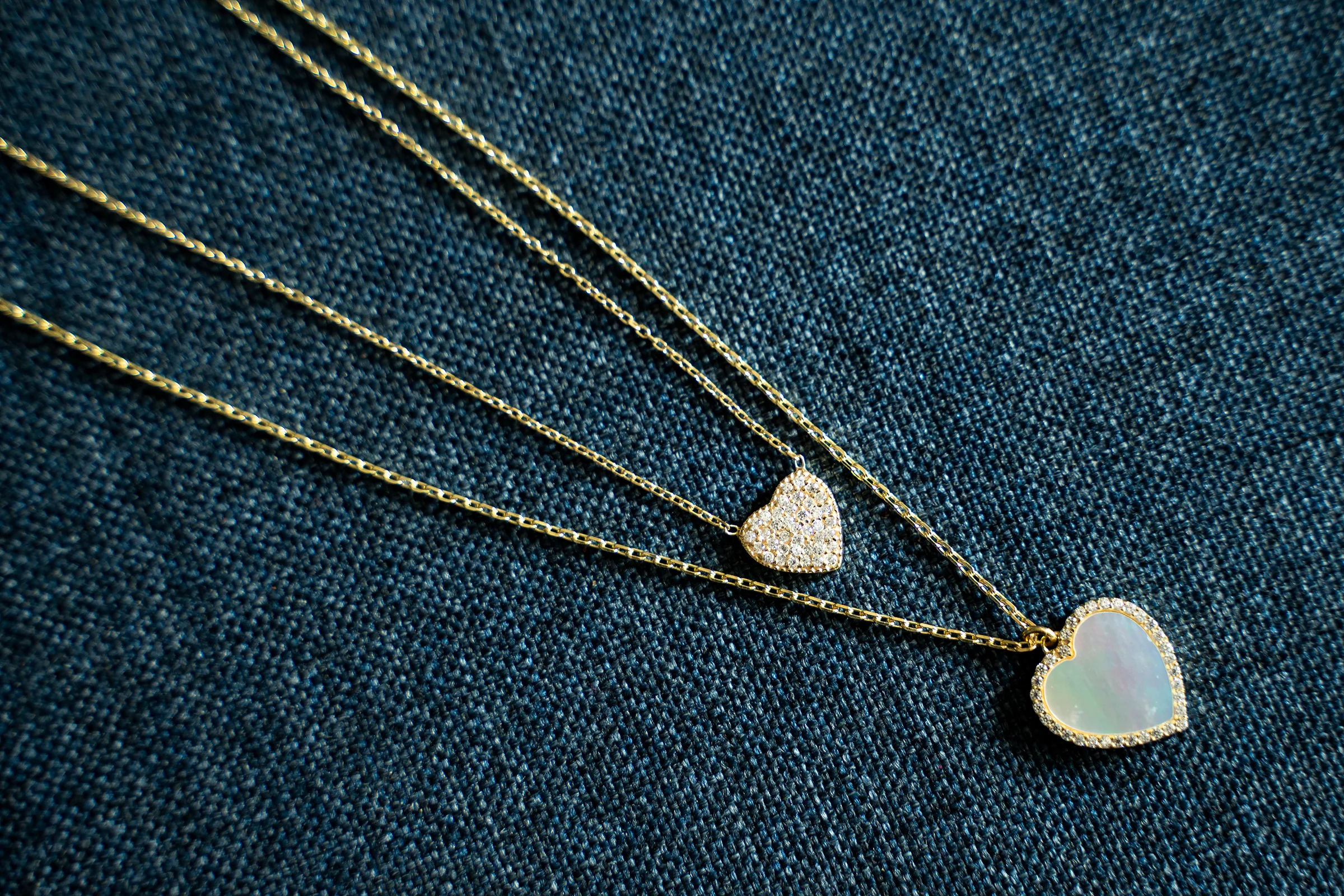 Angelie Diamond Heart Gold Necklace - Image 3