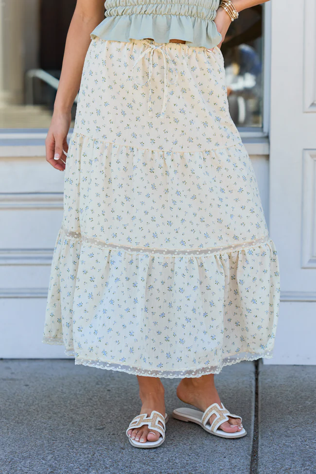 Arden Ditsy Floral Maxi Skirt - Image 2