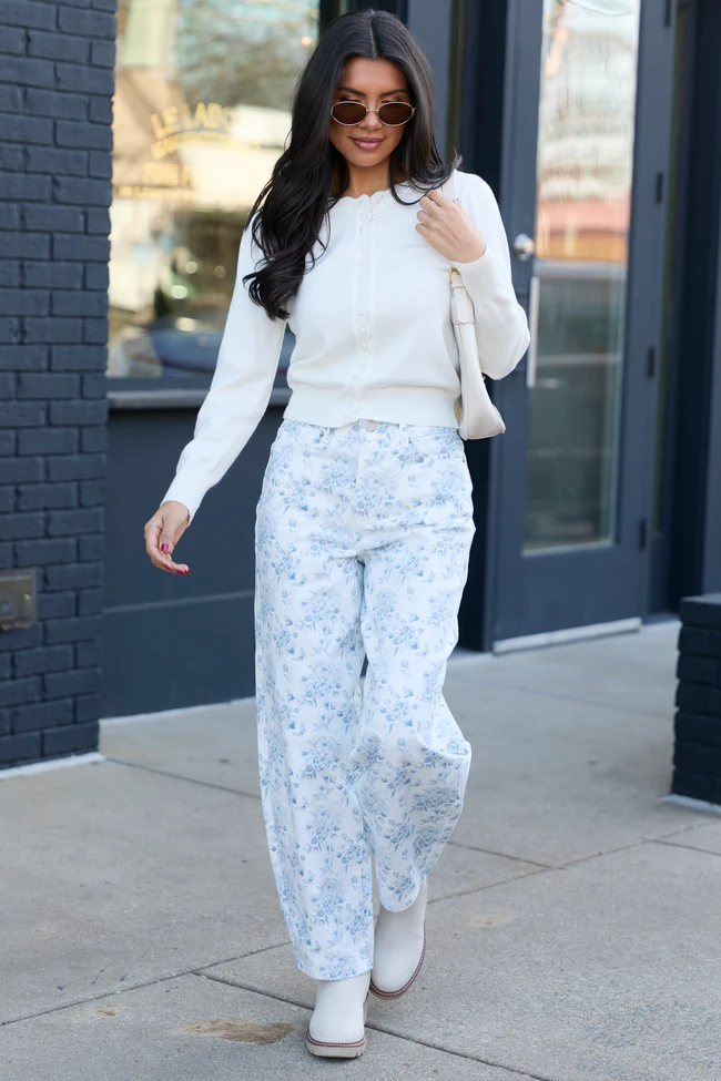 Lennon Floral Barrel Leg Jeans - Image 2