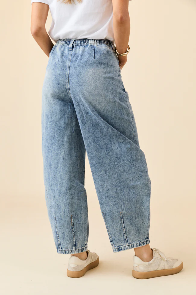 Ashlie Drawstring Waist Barrel Leg Jeans FINAL SALE - Image 4