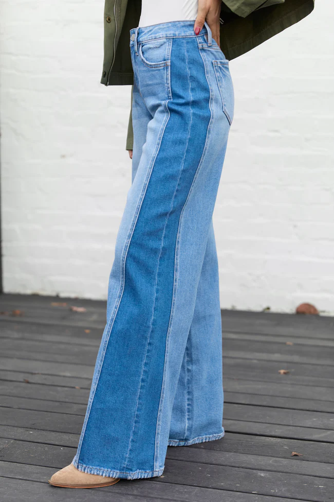 Aubrey Mixed Paneled Jeans - Image 3