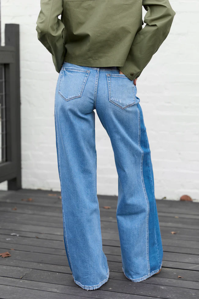 Aubrey Mixed Paneled Jeans - Image 4
