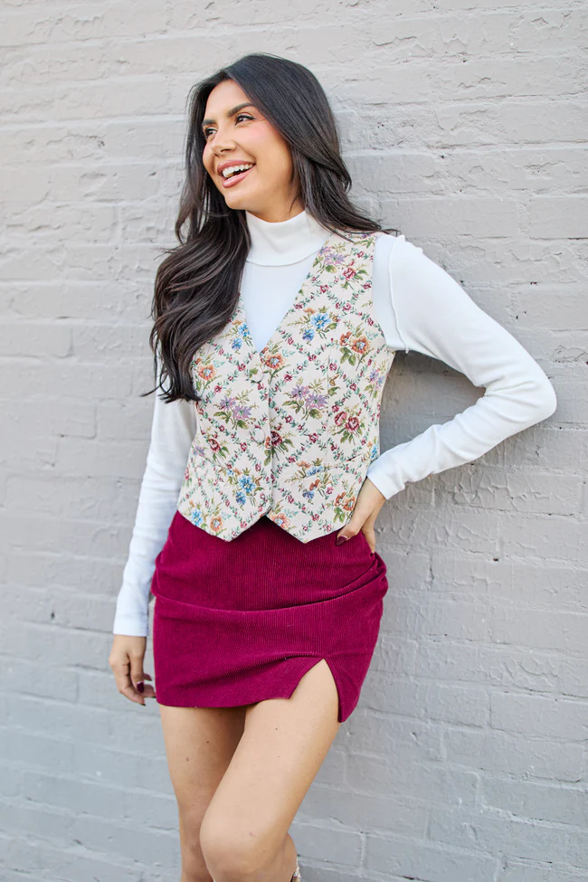 Bellamy Floral Tapestry Vest FINAL SALE