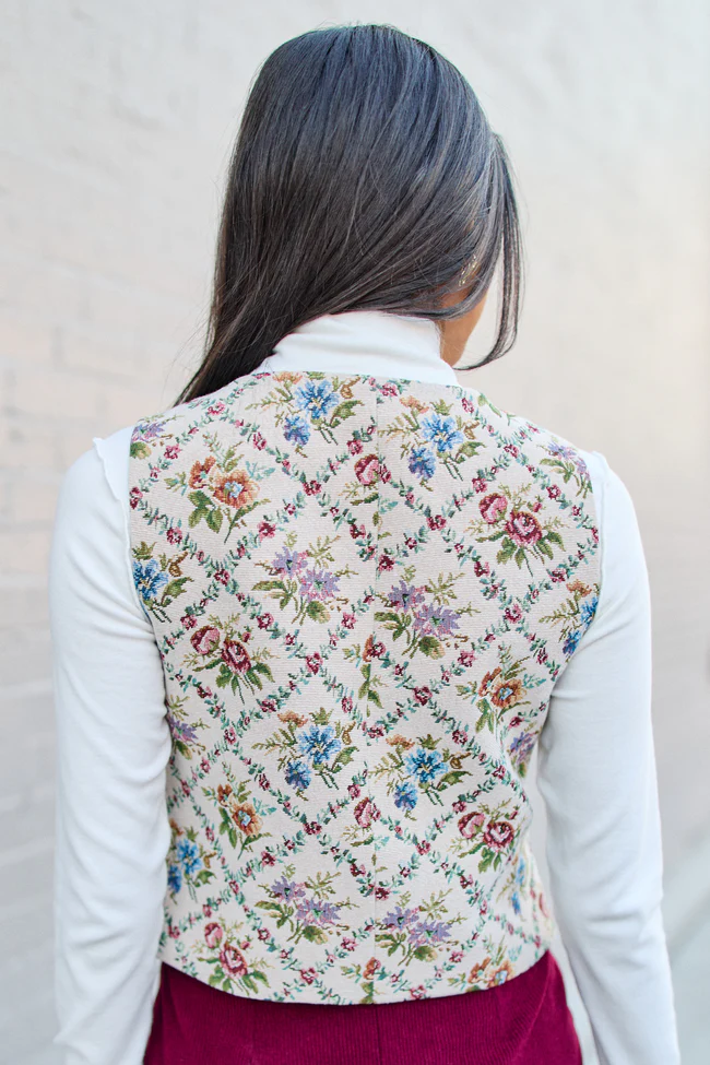 Bellamy Floral Tapestry Vest FINAL SALE - Image 6