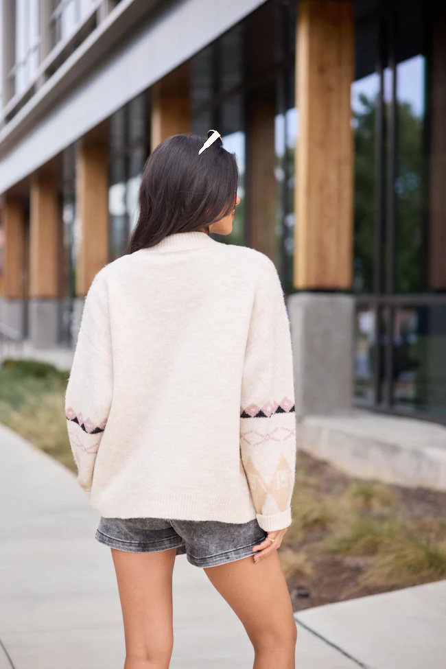 Bessie Fair Isle Toggle Button Cardigan FINAL SALE - Image 5