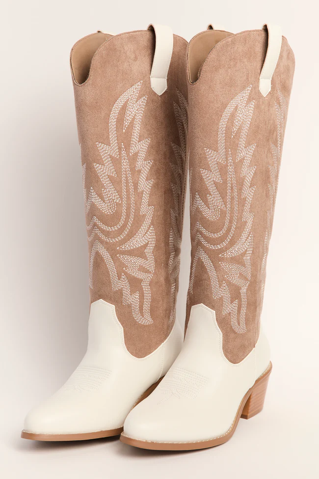 Boujee Two Tone Boots SALE - Image 6