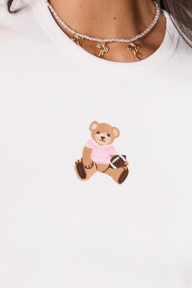 Brenda Pink Jersey Bear Tee FINAL SALE - Image 7