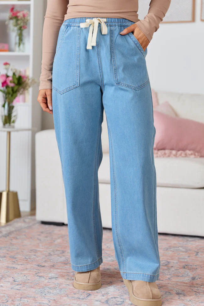 Bridgette Loose Fit Drawstring Jeans