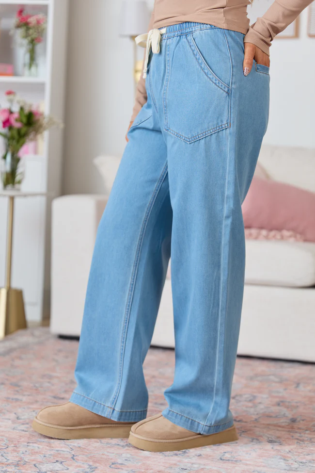 Bridgette Loose Fit Drawstring Jeans - Image 3