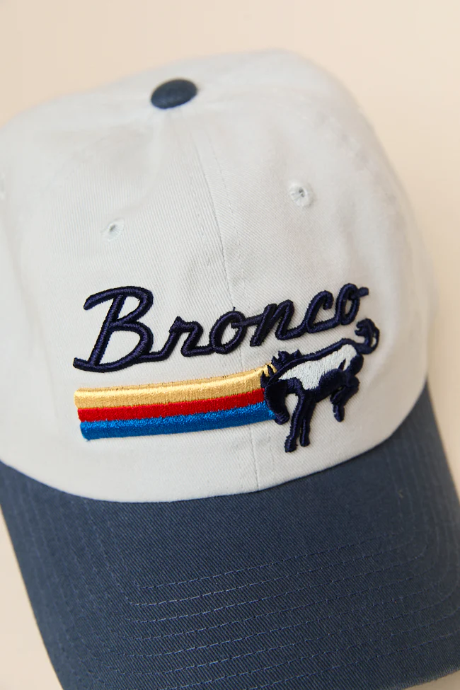 Bronco Navy Blue Baseball Cap - Image 3