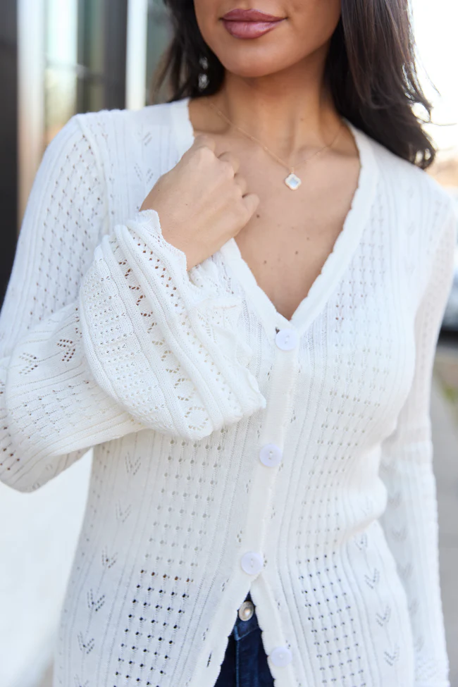 Campbell Ivory Knit Maxi Cardigan - Image 5