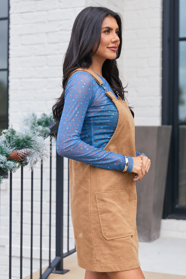 Chase Camel Corduroy Overall Dress FINAL SALE - Image 3