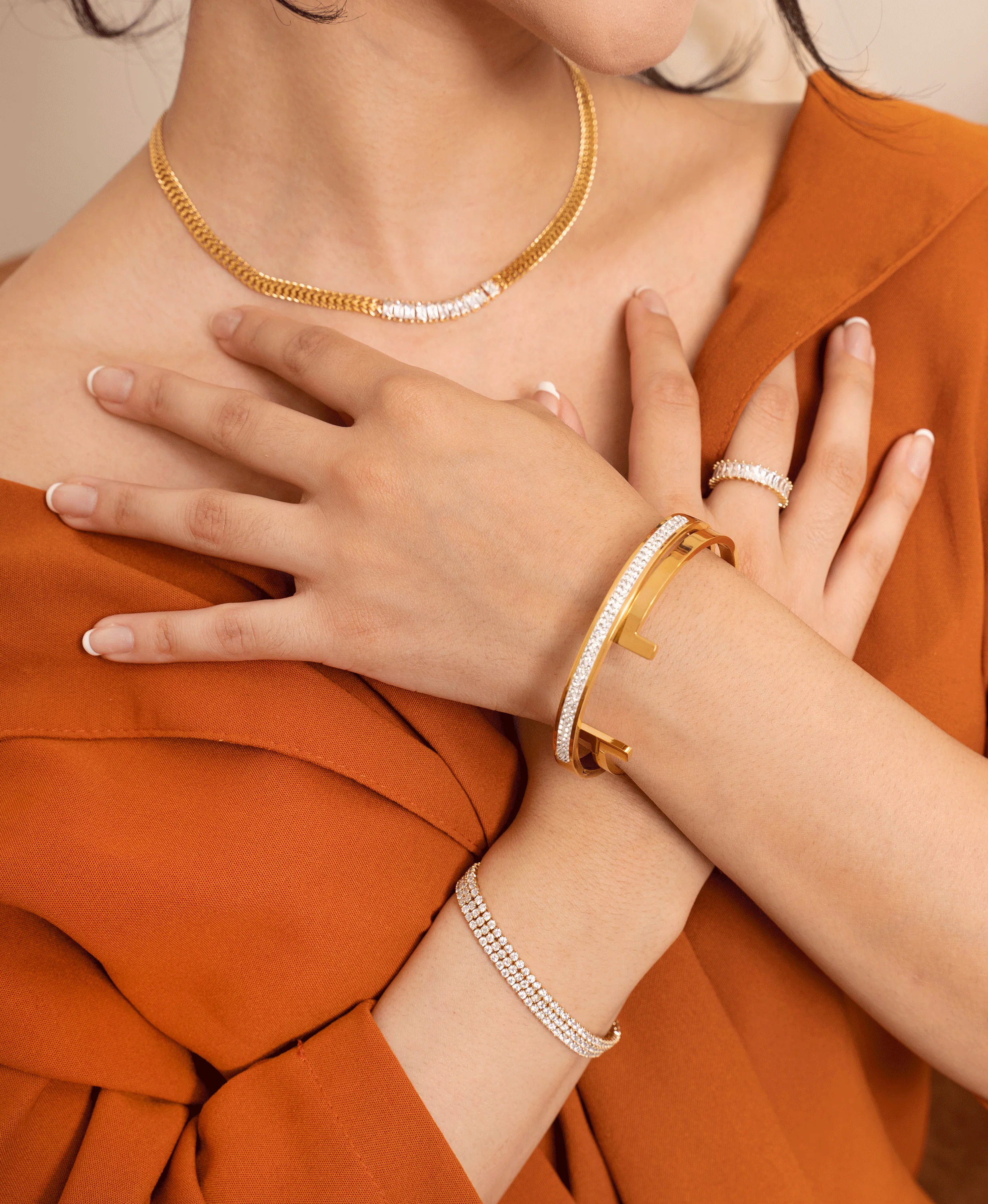 Cleo Gold Cuff Bracelet - Image 7