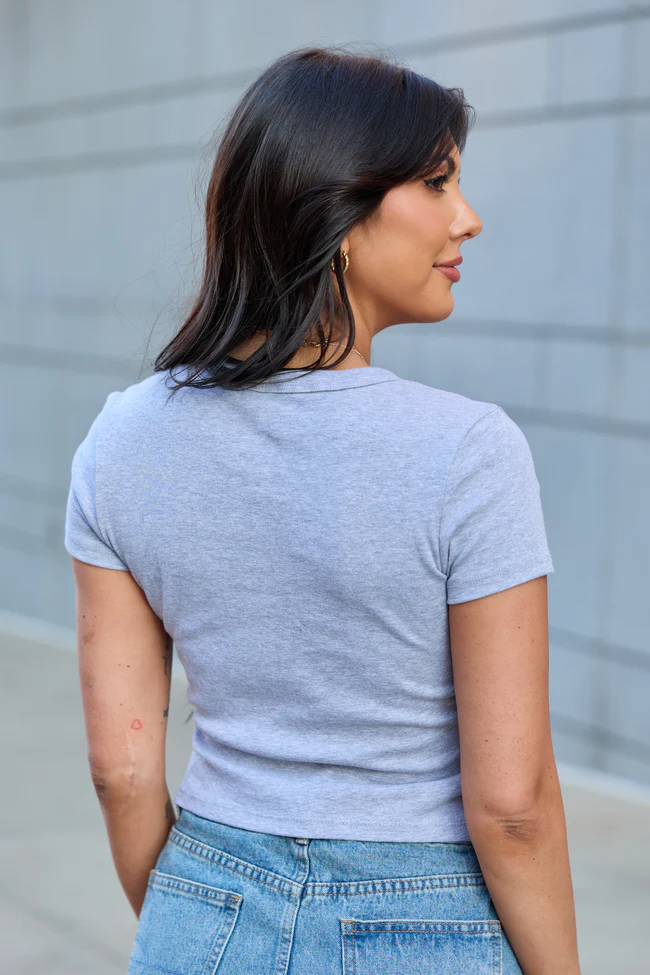 Cowgirl Essentials Heather Grey Baby Graphic Tee - Image 5