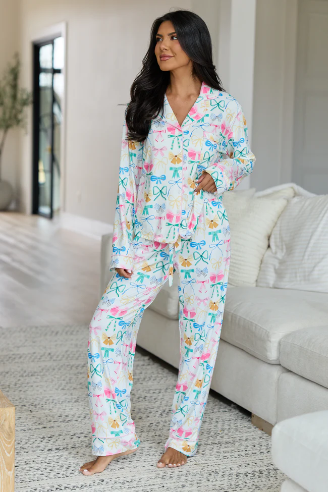 Cozy Crush Pajama Pants - Take A Bow Multi Pastel