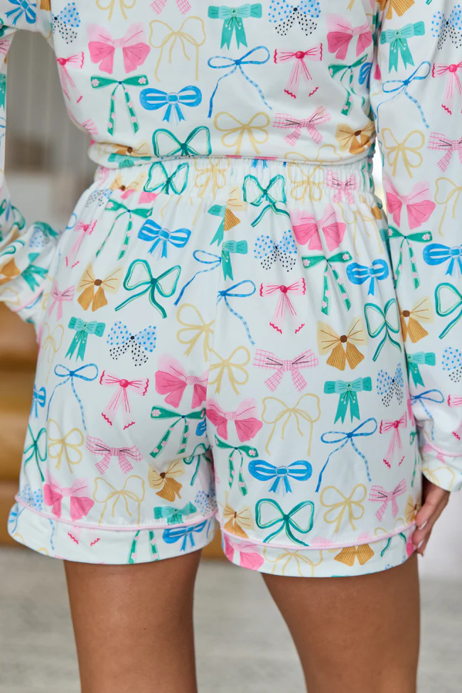 Cozy Crush Pajama Shorts - Take A Bow Multi Pastel - Image 4