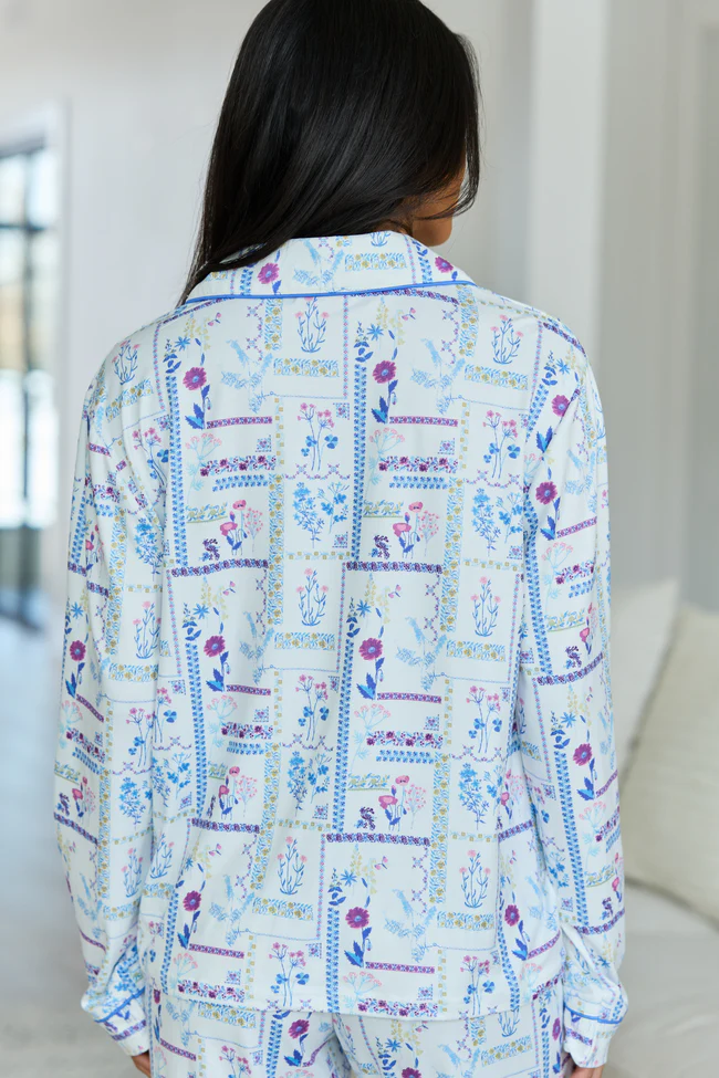 Cozy Crush Long Sleeve Pajama Top - Botanical Bliss - Image 5