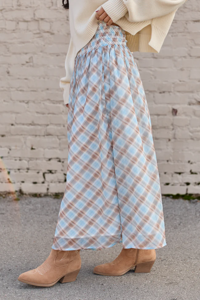 Dallas Plaid Smocked Maxi Skirt FINAL SALE - Image 3