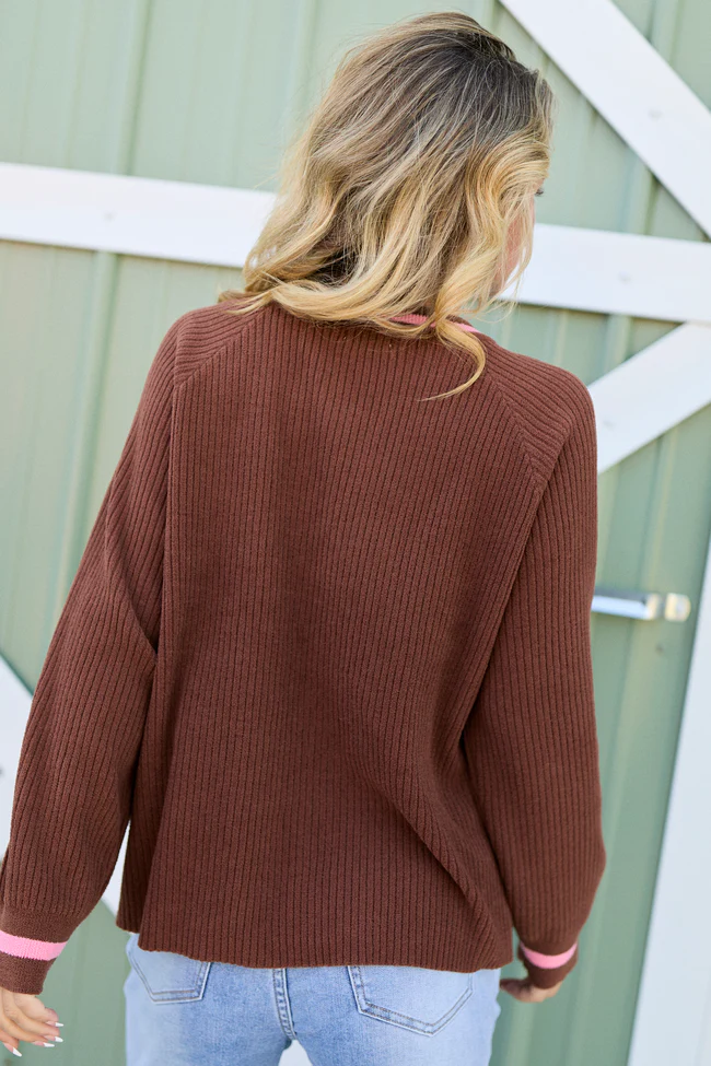 Delaney Brown And Pink Apres Rodeo Sweater FINAL SALE - Image 5