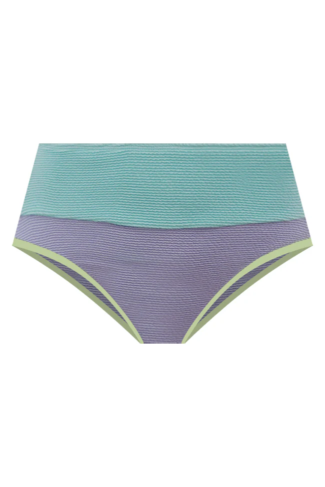 Do Not Disturb Lilac Color Block Bikini Bottom FINAL SALE - Image 5