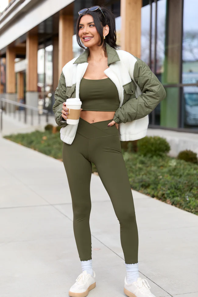 Easy Moves Olive Active Tank FINAL SALE - Image 2