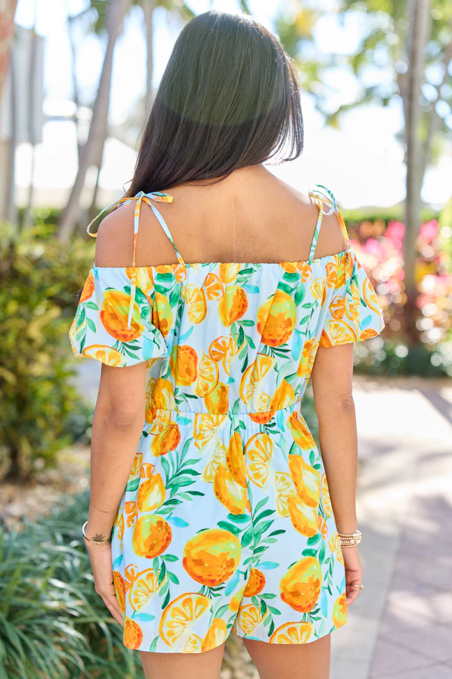 Easy Peasy Citrus Print Romper - Image 4