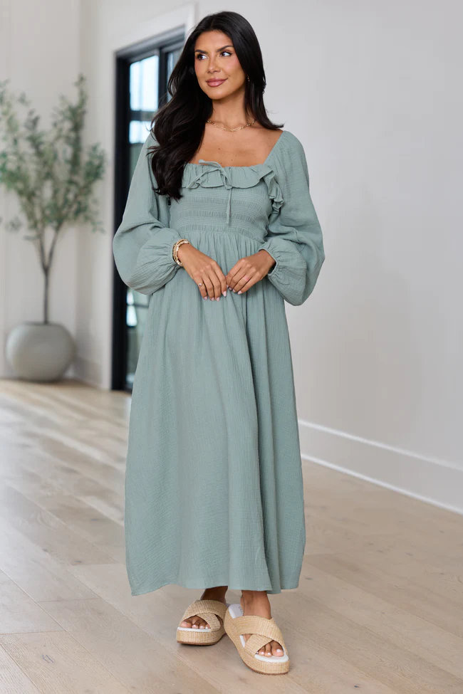 Elaine Sage Smocked Top Maxi Dress - Image 3