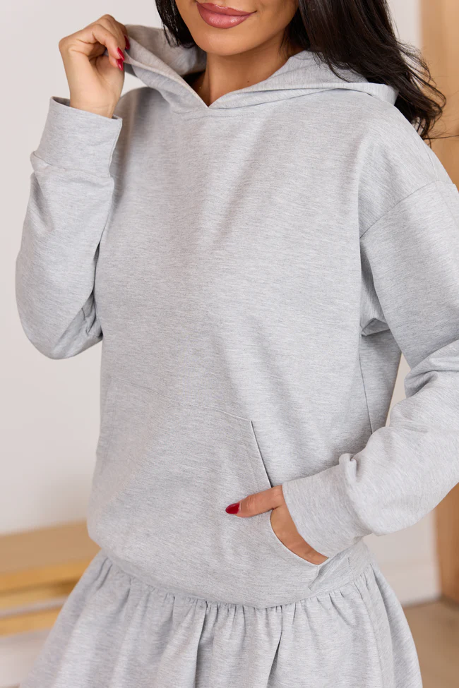 Erin Grey Hoodie Mini Dress FINAL SALE - Image 5