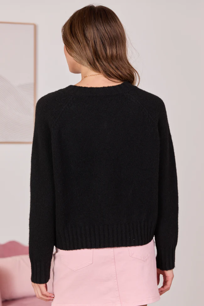Fallon Black V-Neck Sweater - Image 5