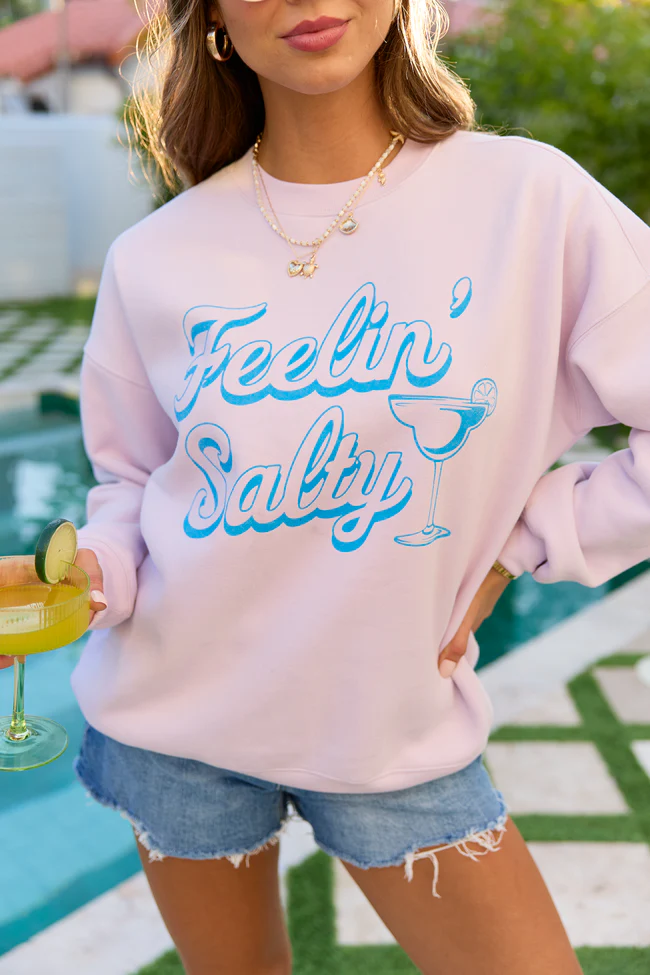 Feelin' Salty Purple Graphic Sweatshirt - Image 2
