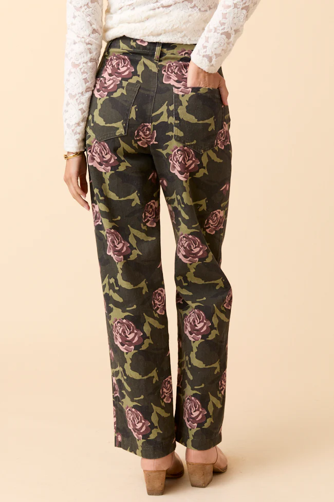Gabbie Floral Camo Wide Leg Jeans FINAL SALE - Image 4
