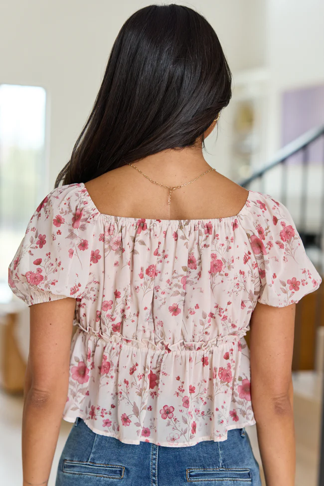 Gabby Ditsy Floral Babydoll Top - Image 4