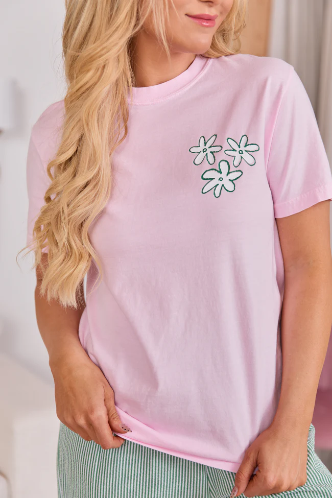 Good Things Happen Light Pink Graphic Tee - Image 2