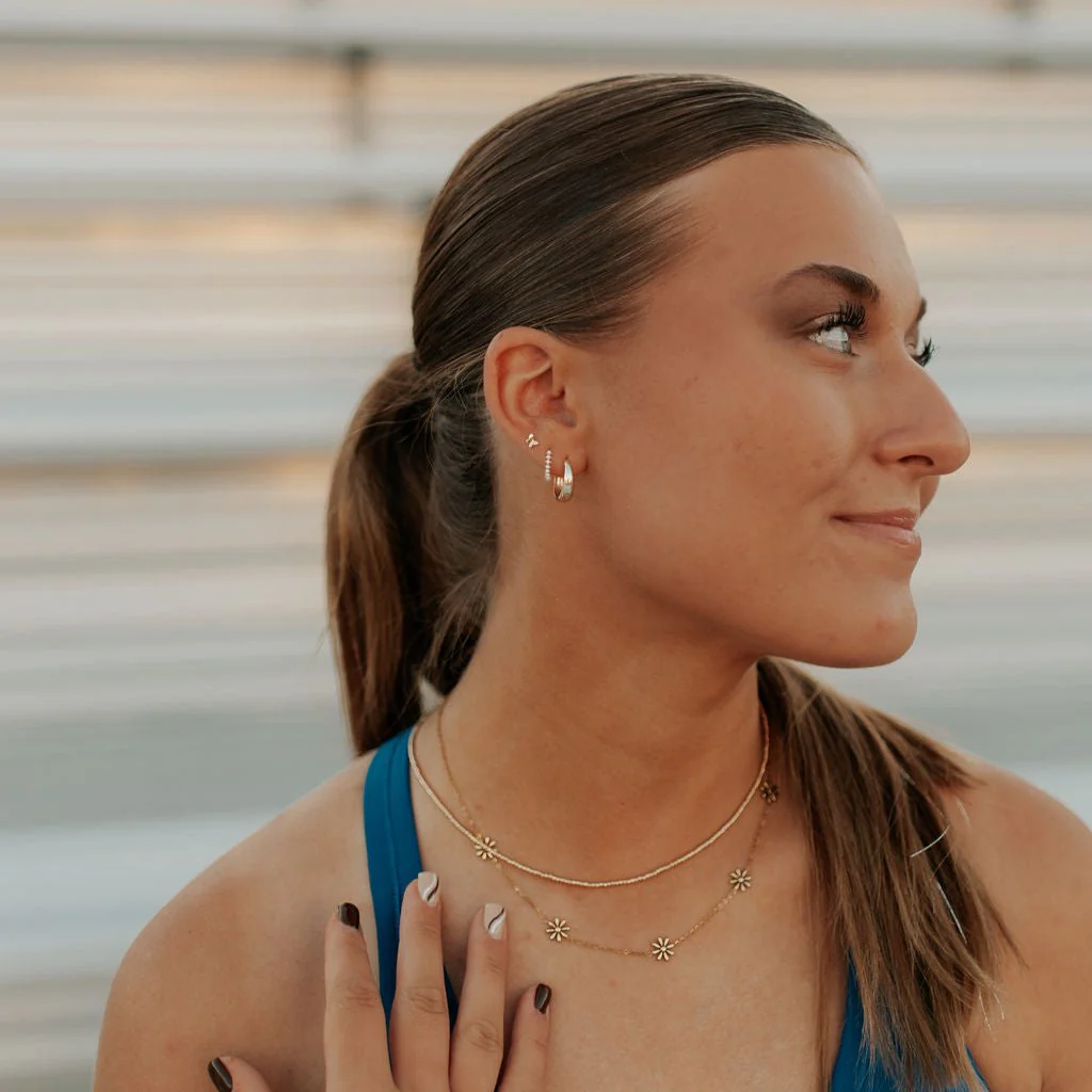 Grace Pearl Hoop Earrings - Image 5