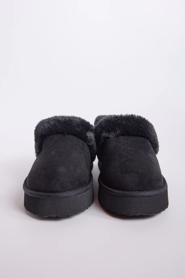 Greer Black Slingback Platform Slippers FINAL SALE - Image 6