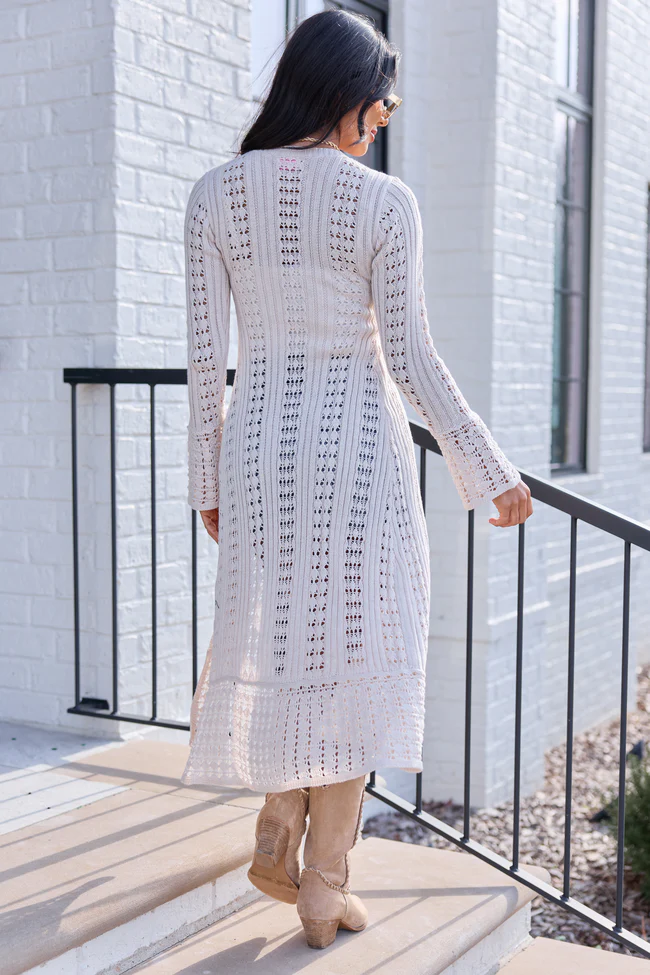 Harlie Cream Duster Cardigan - Image 4