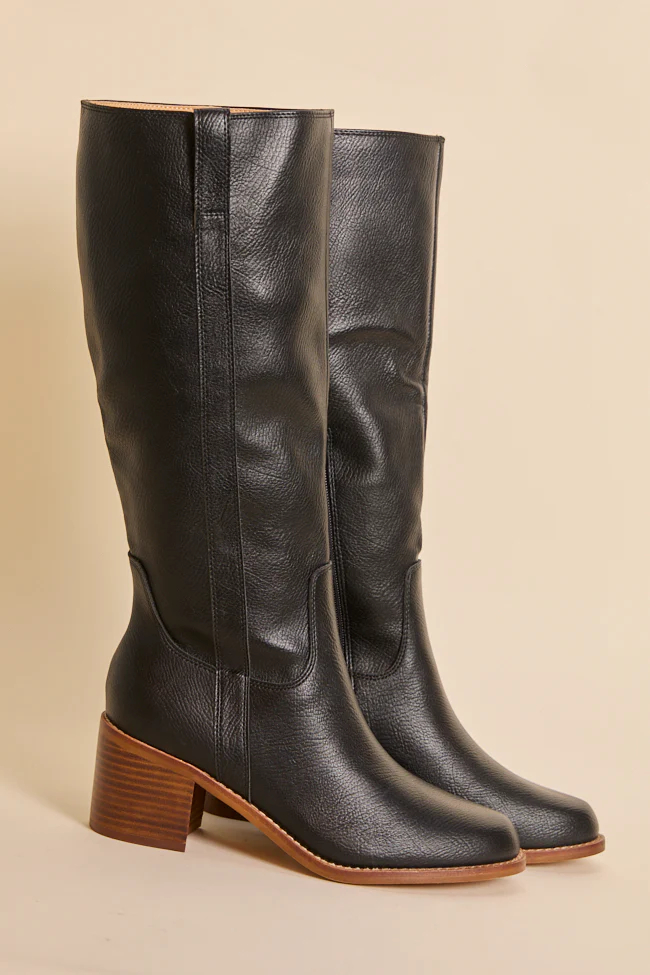 Harriet Black Tall Boots FINAL SALE - Image 4