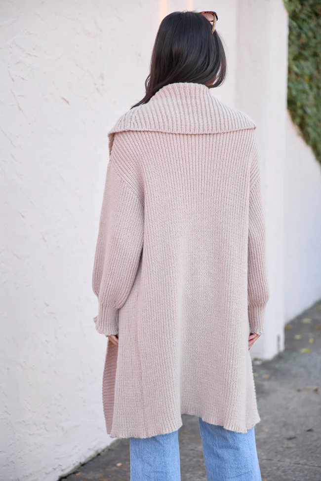Harrisyn Tan Midi Duster Cardigan - Image 4