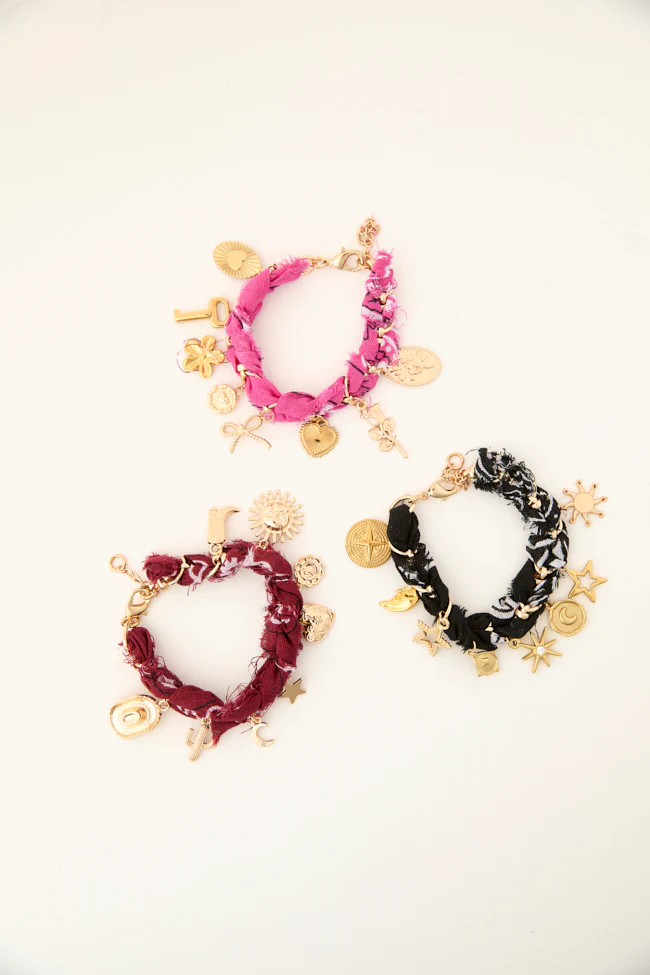 Haven Black Bandana Charm Bracelet FINAL SALE - Image 3