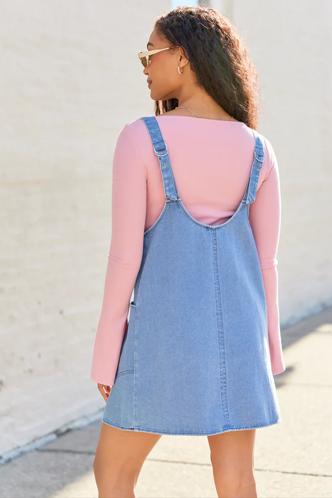 Hazel Denim Mini Dress - Image 4