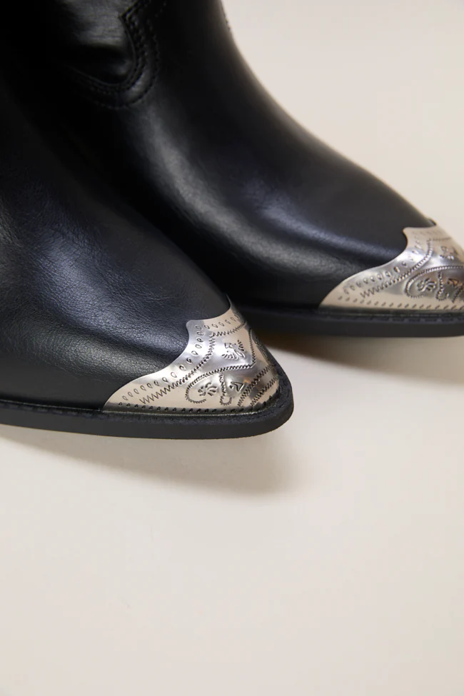 Heather Black Slouch Boots FINAL SALE - Image 5