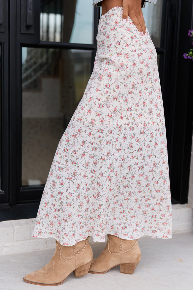 Holland Ivory Floral Maxi Skirt - Image 3