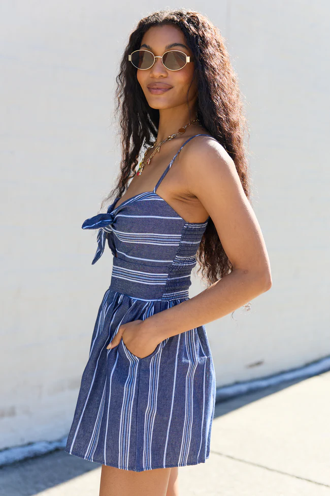 How I Feel Striped Romper - Image 3