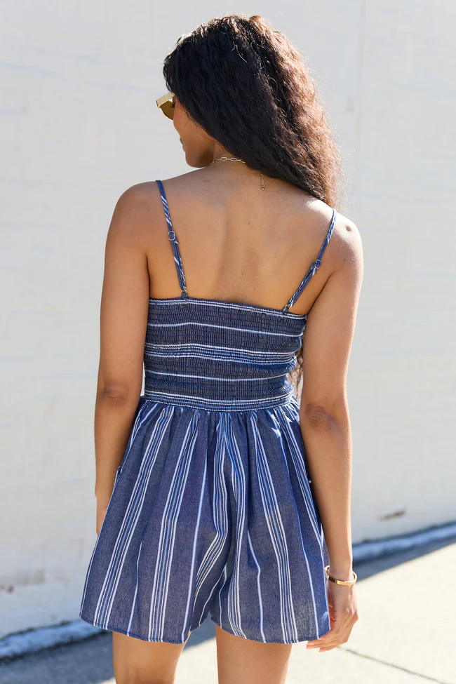 How I Feel Striped Romper - Image 4