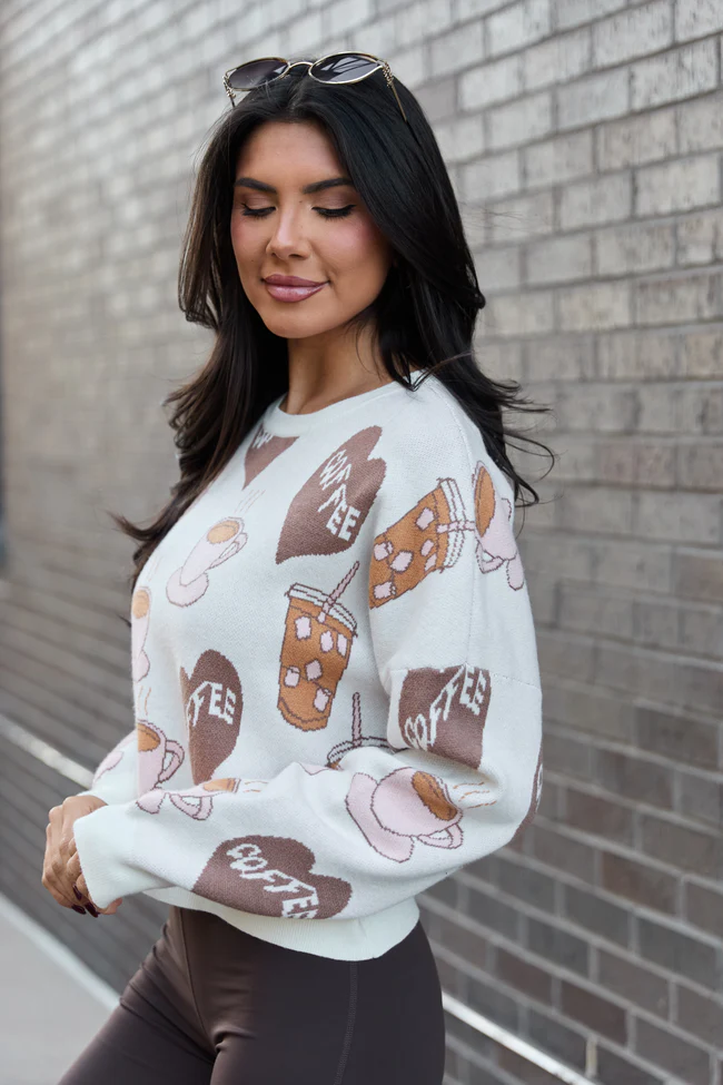 I Love Coffee Crewneck Sweater FINAL SALE - Image 4