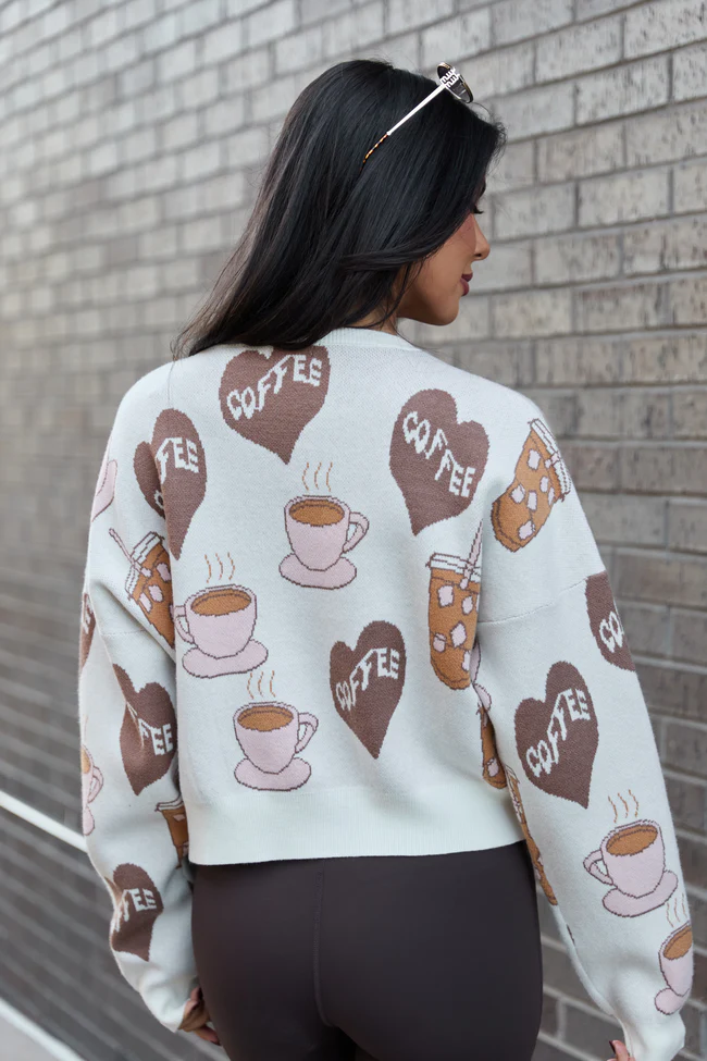 I Love Coffee Crewneck Sweater FINAL SALE - Image 5